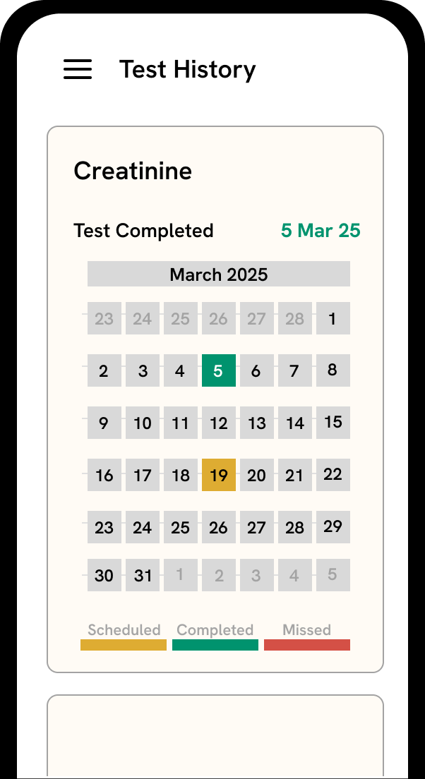 Test History UI
